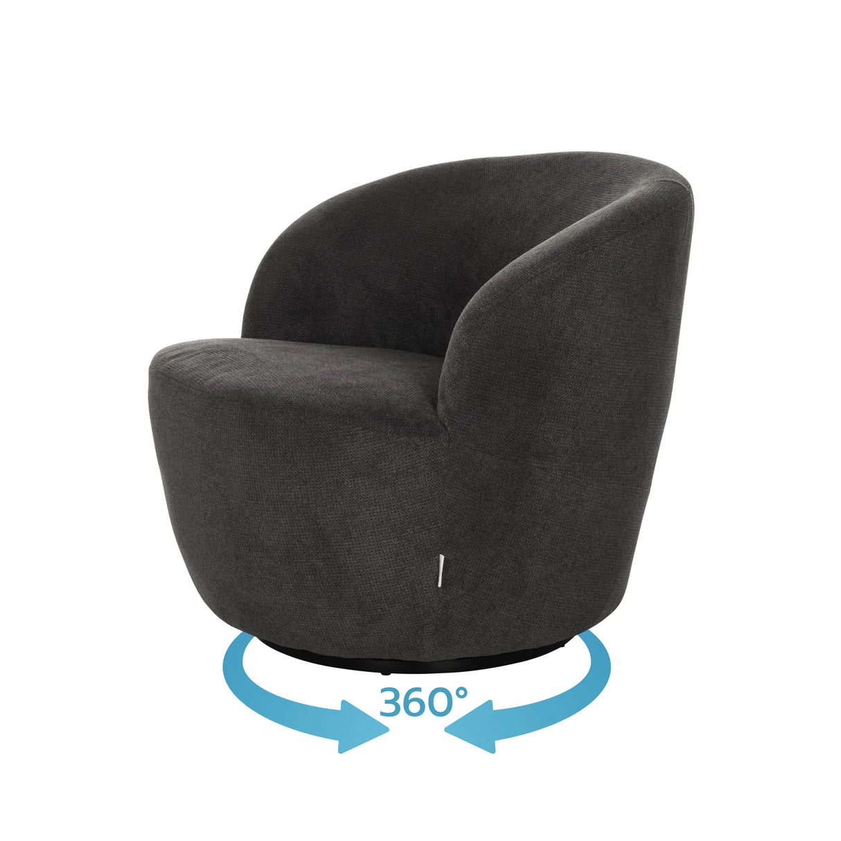 360-Grad-Drehfunktion des grauen Loungesessels BRAMWICH von hjh LIVING