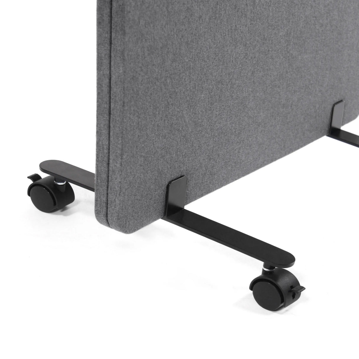 Untergestell mit schwarzen Rollen der Trennwand FLEXMIUT von hjh OFFICE