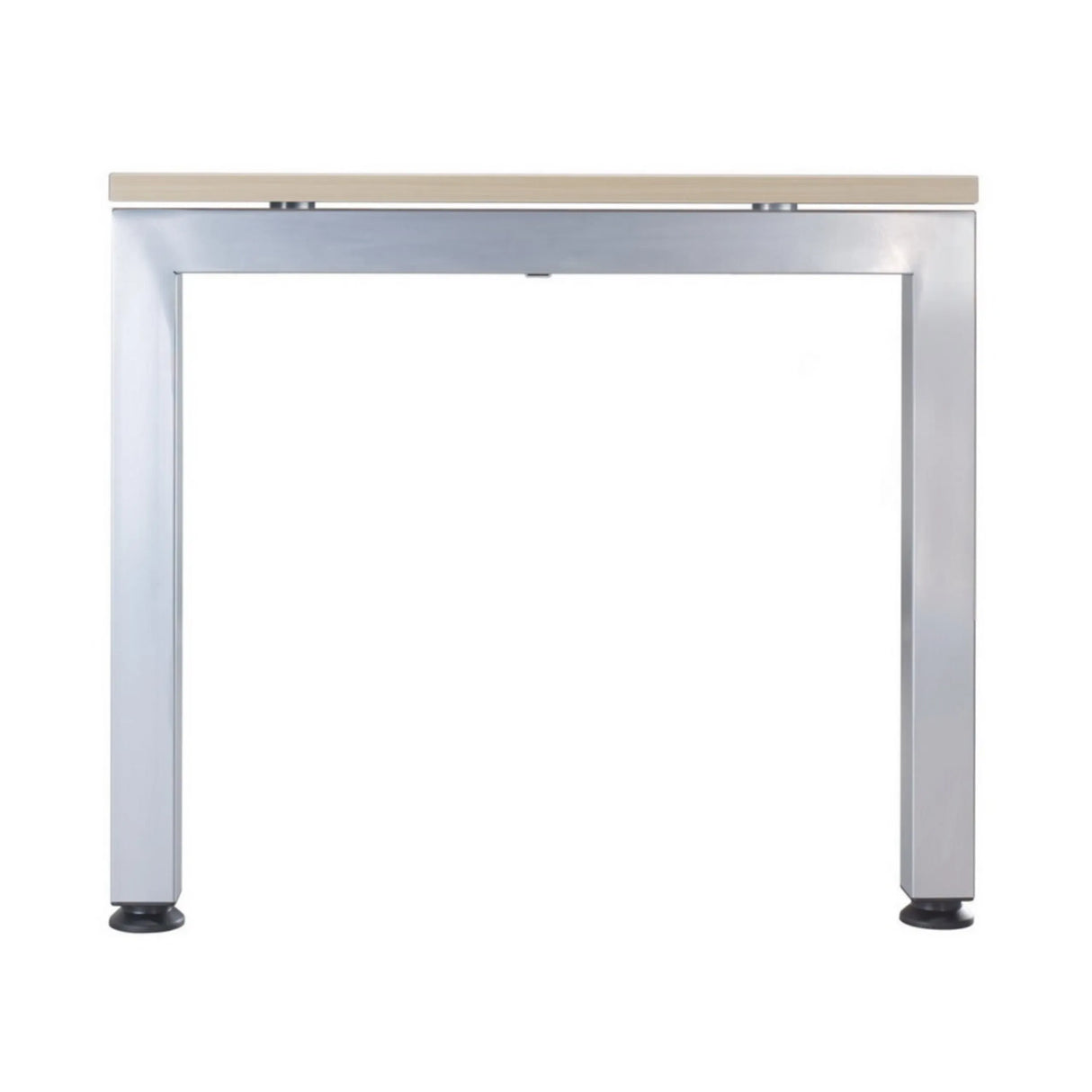 Höhenverstellbares Gestell des Schreibtischs JAVA 8 S in Silber mit Tischplatte in Asteiche von hjh OFFICE PRO