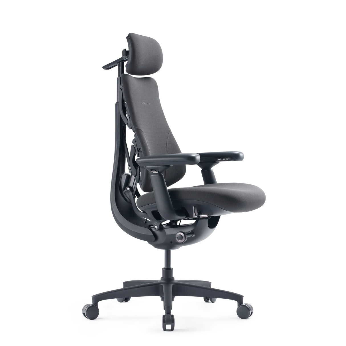 Dunkelgrauer High-End-Bürostuhl LiberNovo Omni Gen mit Kopfstütze und Armlehnen von Libernovo