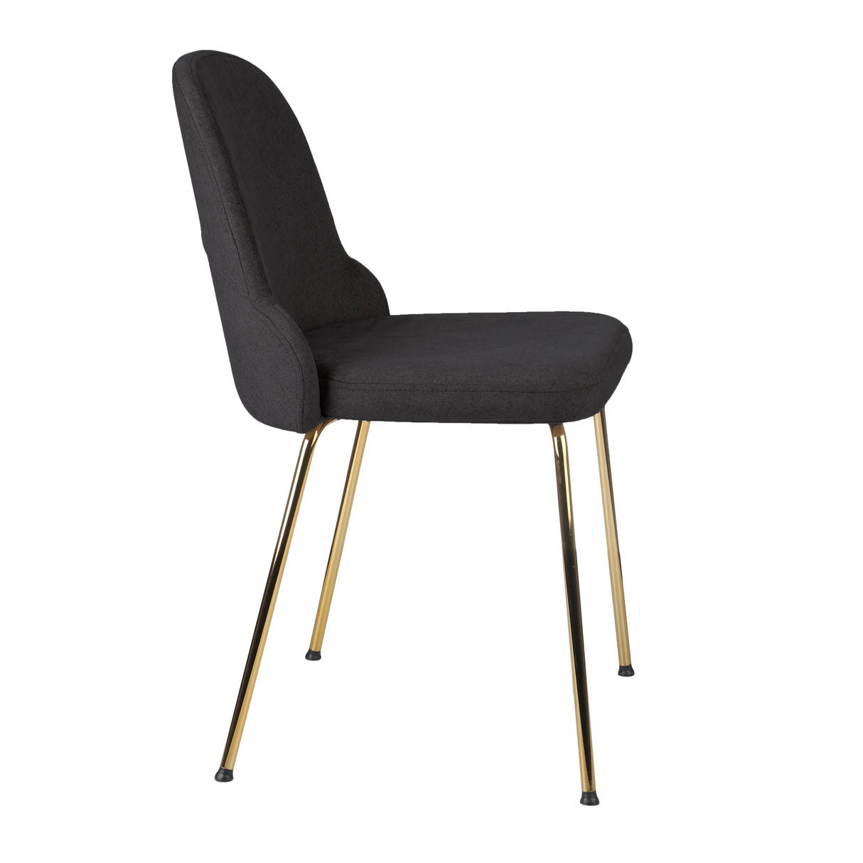 Vierfußstuhl BELLA GOLD S in Schwarz mit goldfarbenen Metallbeinen von Grospol