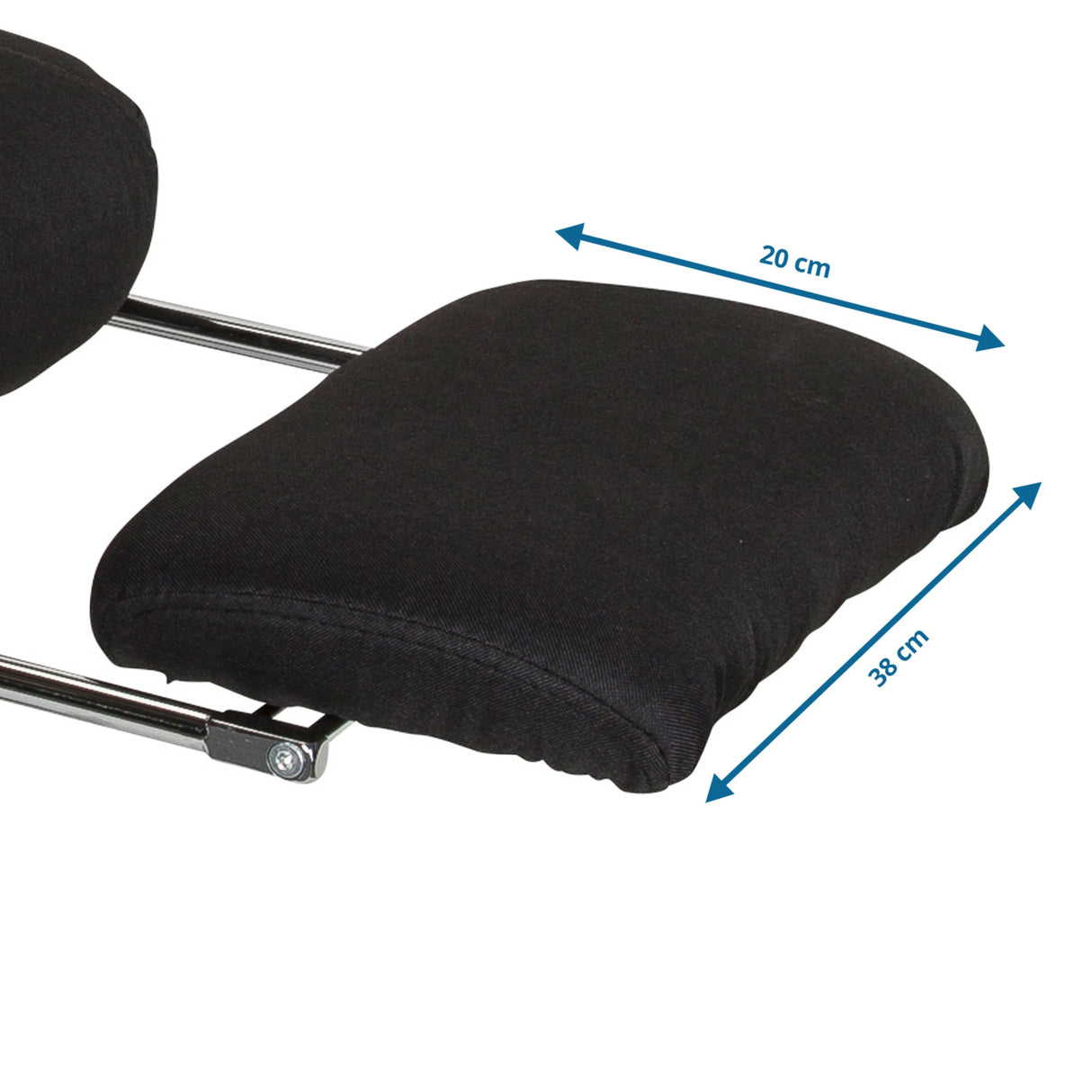 Maße der Fußstütze des Homeoffice Chefsessel RELAX CL190 mit 20 cm Breite und 38 cm Tiefe von MyBuero