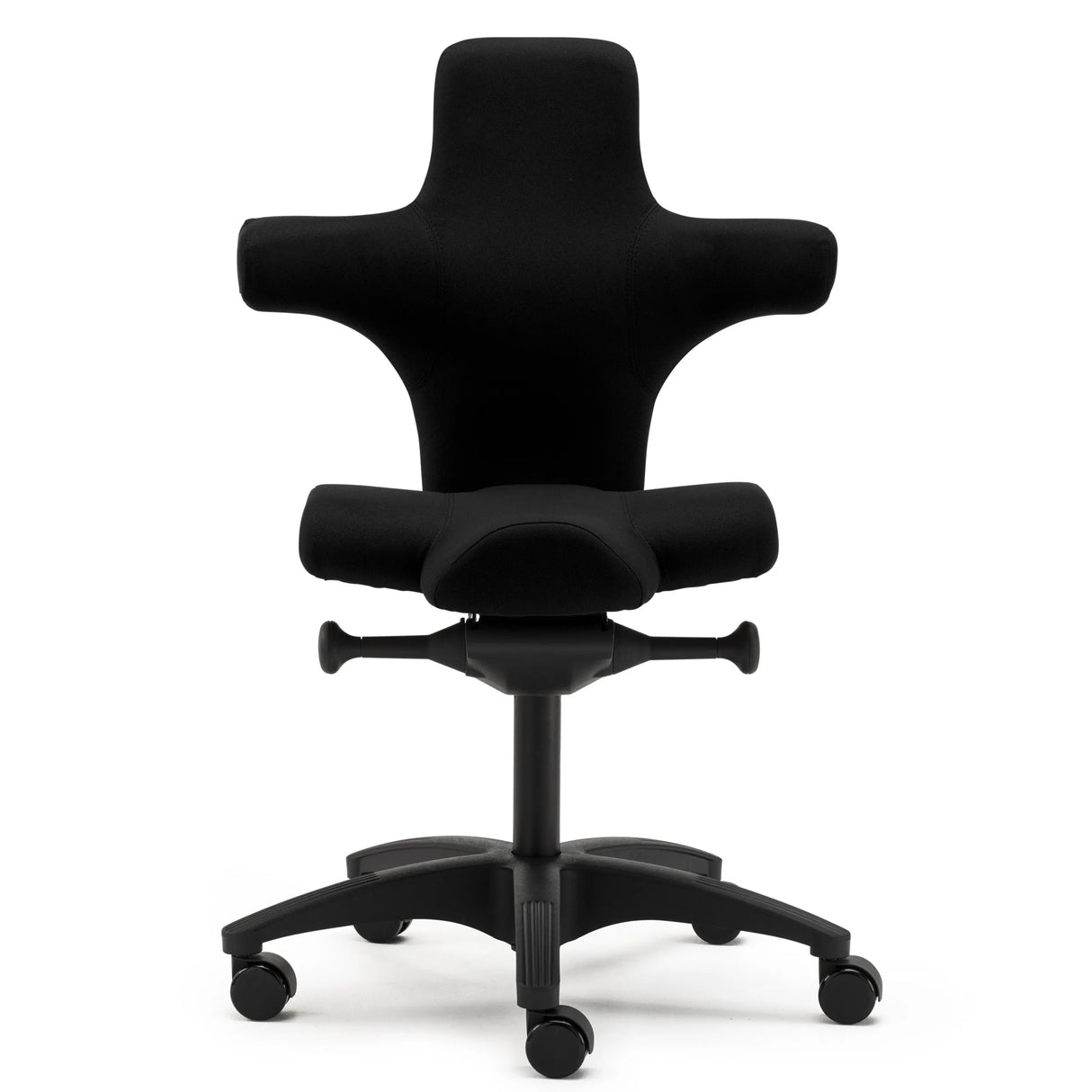 High-End-Bürostuhl PICASSO in Schwarz mit Rollenkreuz und hoher Rückenlehne von Sitwell Steifensand
