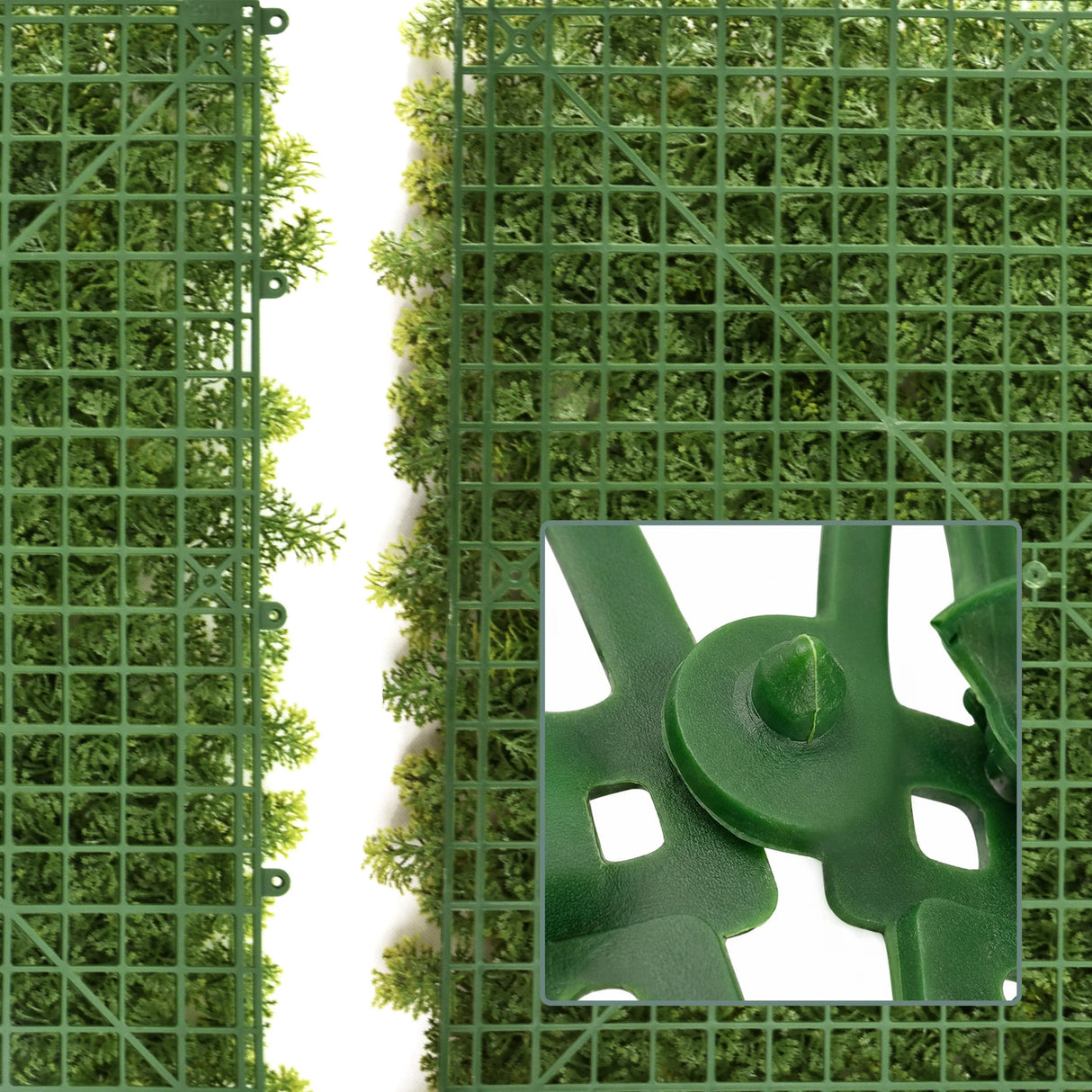 Verbindungselement der grünen Pflanzenmatten LEAFLUXE 3 von hjh LIVING