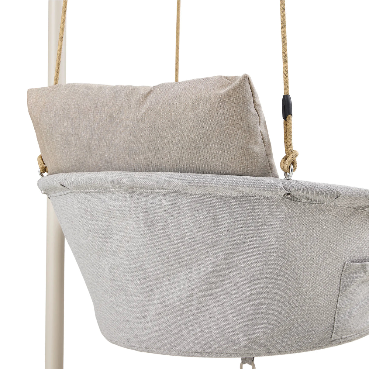 Polsterkissen und Aufhängung des Hängesessels Skylo in Beige von hjh LIVING