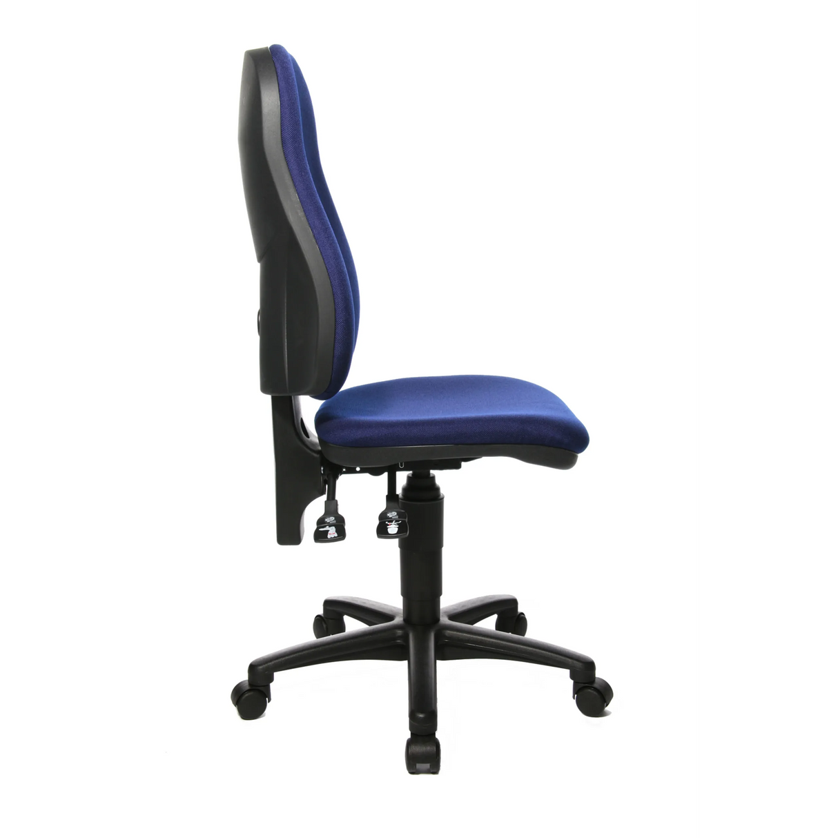 Homeoffice-Bürostuhl POINT 60 in Dunkelblau mit fünf Rollen und schwarzem Gestell von Topstar
