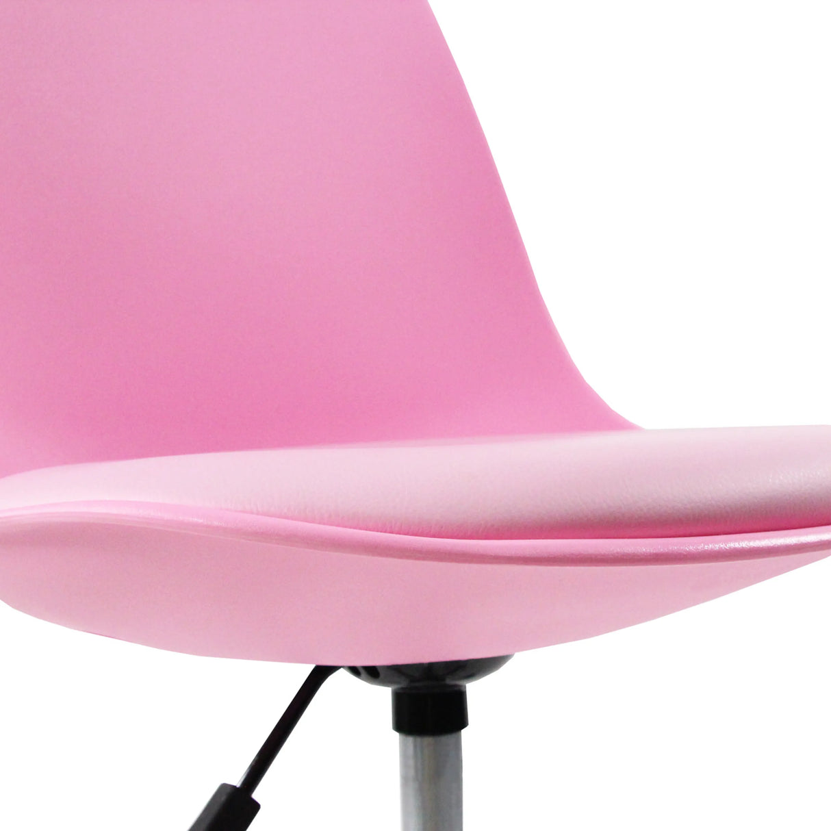 Rosa Sitzfläche und Rückenlehne des Kinderdrehstuhls FANCY II von hjh OFFICE