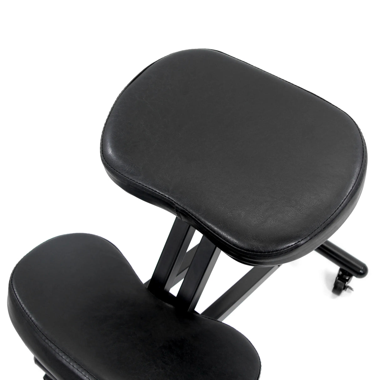 Schwarze Sitz- und Knieauflage des Kniehockers ORTHONI von hjh OFFICE