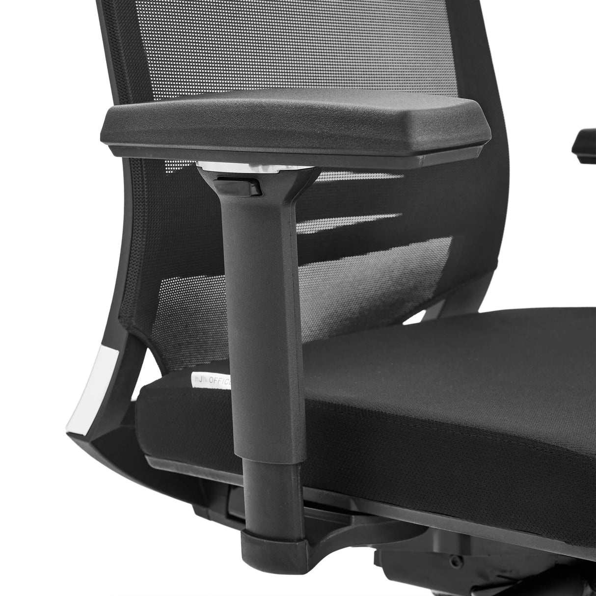 Verstellbare Armlehne des Profi-Bürostuhls PORTO PRO in Schwarz von hjh OFFICE