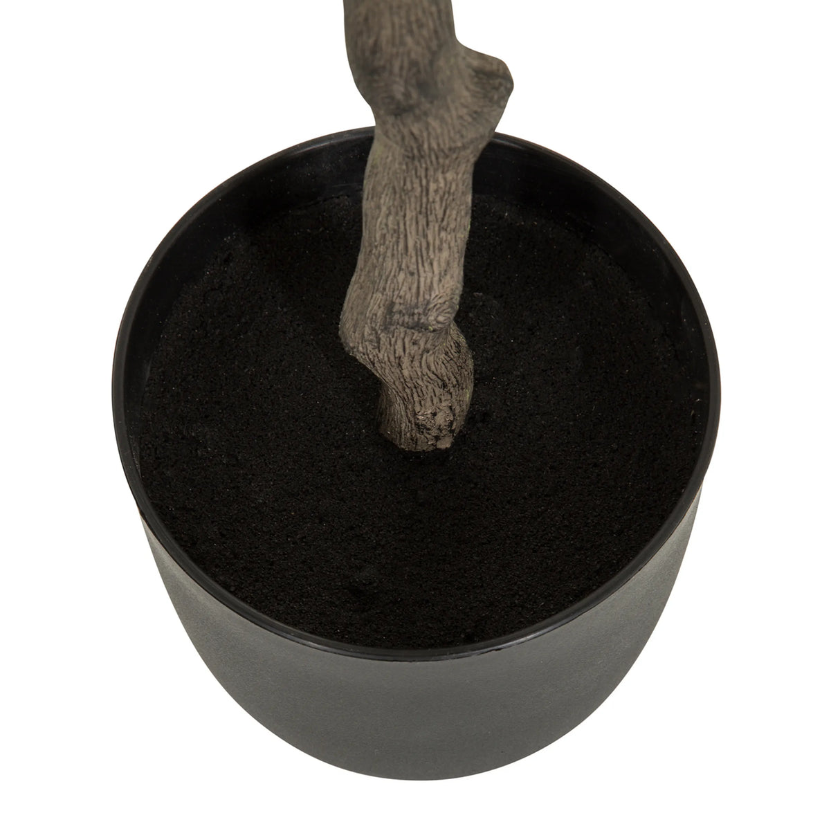 Stamm und schwarzer Pflanztopf der Kunstpflanze OLIVE von hjh OFFICE