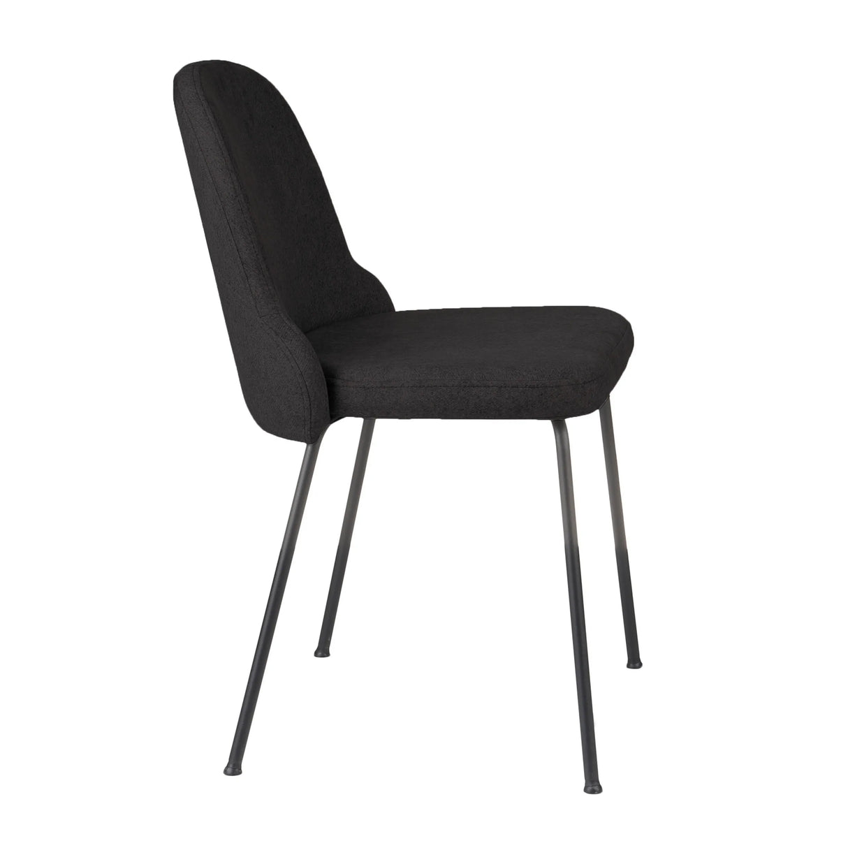 Vierfußstuhl BELLA BLACK S in Schwarz mit schlanken Metallbeinen von Grospol