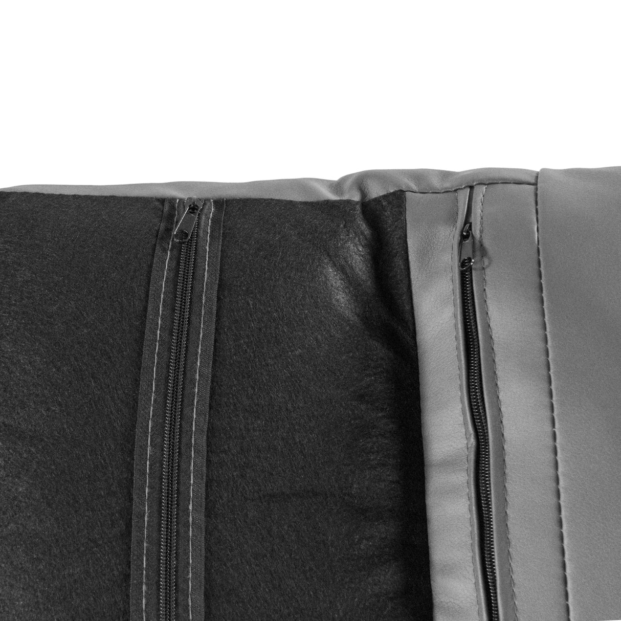 Reißverschluss und Innenfutter des Loungesofas VINTALUX in Grau von hjh LIVING