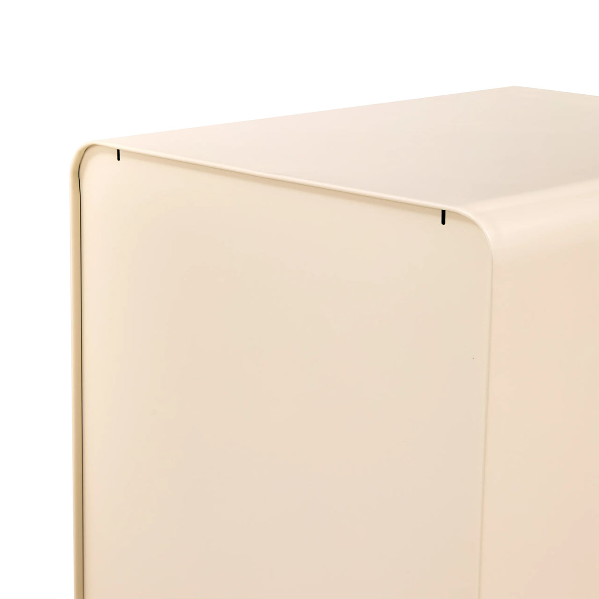 Obere hintere Ecke des beige lackierten Metall-Rollcontainers COLOR PLUS I von hjh OFFICE