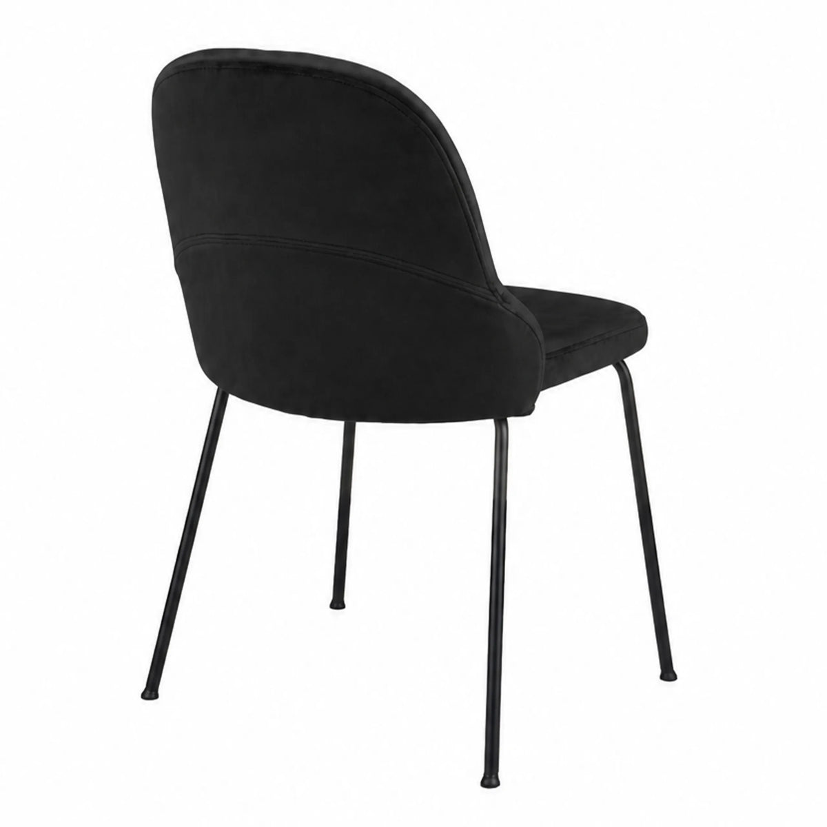 Vierfußstuhl BELLA BLACK S in Schwarz mit schlanken Metallbeinen von Grospol
