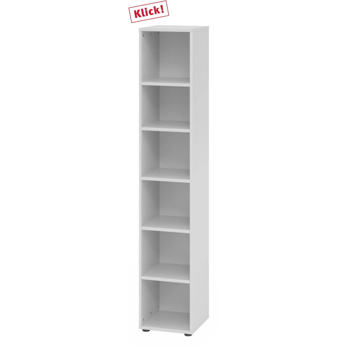 Graues Regal BETA 9 mit sechs offenen Ablagefächern von hjh OFFICE PRO