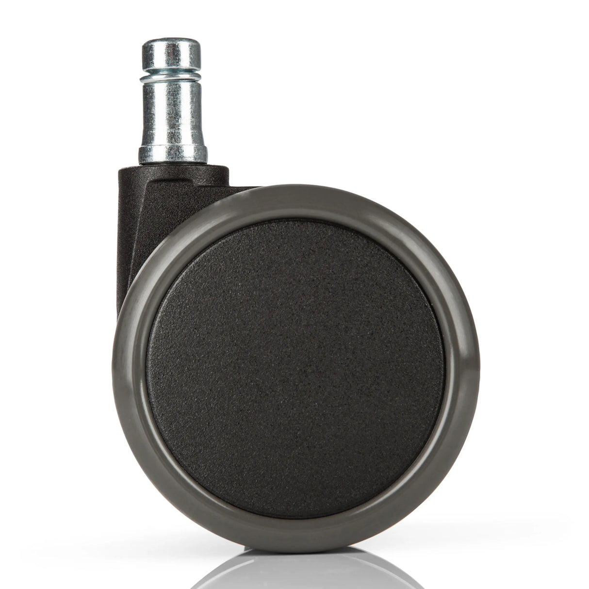 Schwarze Stuhlrolle 5x ROLO 11mm/65mm für Hartböden mit silberfarbenem Metallstift von hjh OFFICE