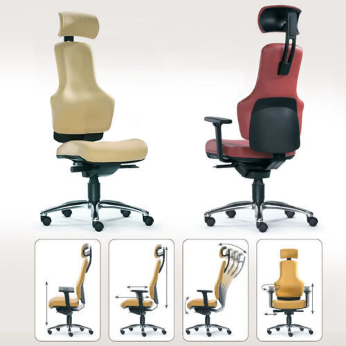 High-End-Bürostuhl ZERO O1 AL L in verschiedenen Farben und Verstellmöglichkeiten von Sitwell Steifensand