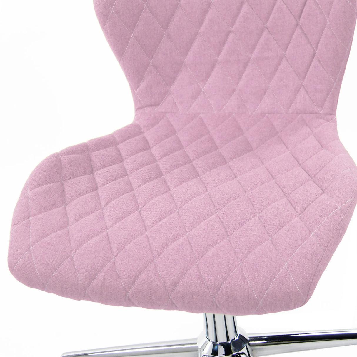 Rosa gesteppte Sitzfläche und Rückenlehne des Kinderdrehstuhls JOY II von hjh OFFICE