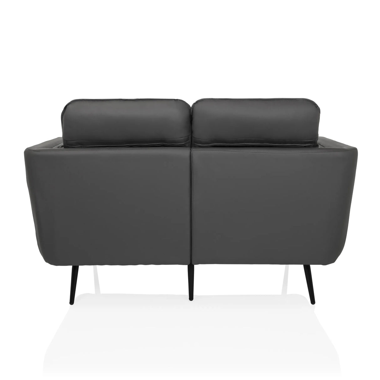 Rückansicht des grauen Loungesofas VINTALUX mit schwarzen Beinen von hjh LIVING