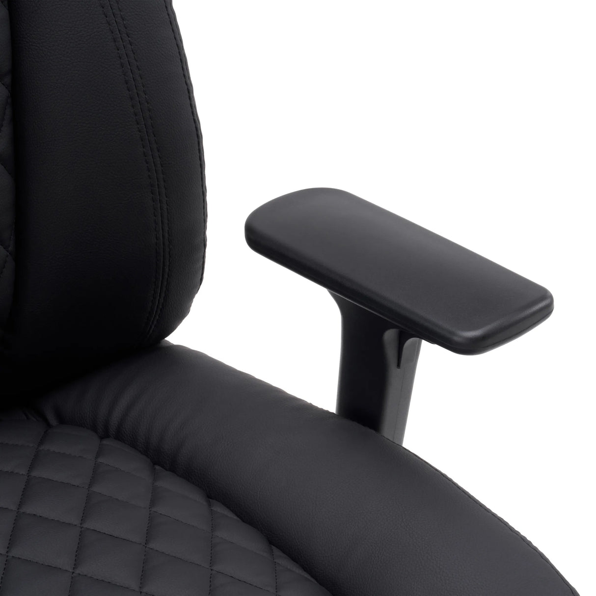 Schwarze Armlehne aus Kunstleder des Drehstuhls XXL Pullmann Gen2 von hjh OFFICE