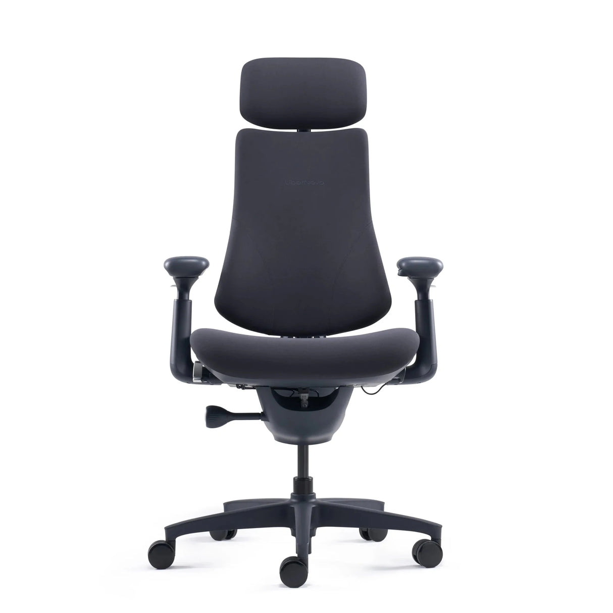 High-End-Bürostuhl LiberNovo Omni in Schwarz mit Kopfstütze und Armlehnen von Libernovo