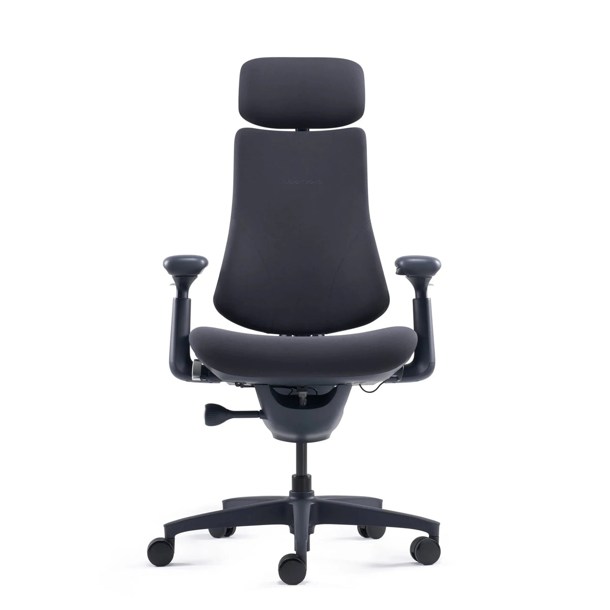 High-End-Bürostuhl LiberNovo Omni in Schwarz mit Kopfstütze und Armlehnen von Libernovo