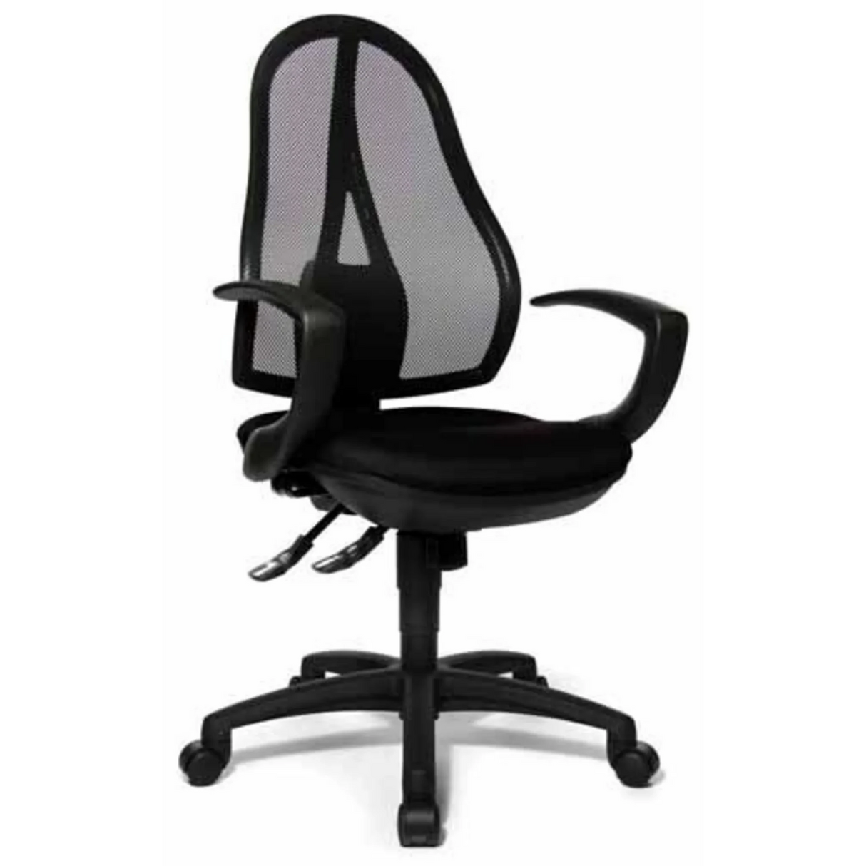 Profi-Bürostuhl Open Point SY Q3 in Schwarz mit Netzrückenlehne und Armlehnen von Topstar