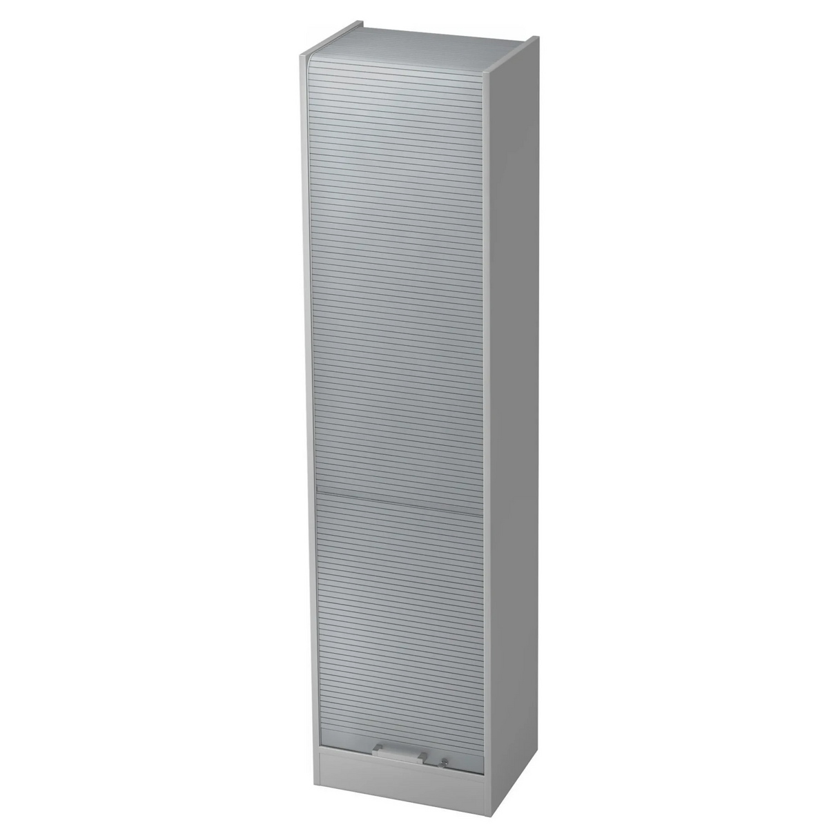 Grauer Aktenschrank SIGNA R 50 aus Metall mit silbernem Chromgriff von hjh OFFICE PRO