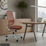 Profi-Bürostuhl Minoro W in Weiß und Braun von hjh OFFICE (KI-generiertes Bild)