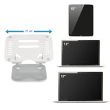 Laptopunterlage LAPTOP STAND in Silber mit einer Breite von 27 cm für Geräte von 10 bis 17 Zoll von hjh OFFICE