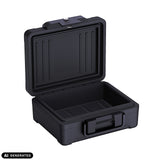Geöffneter Tresor Safe Compact Slim in Schwarz mit Tragegriff von hjh OFFICE (KI-generiertes Bild)