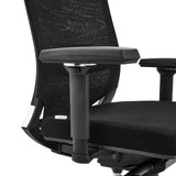 Armlehne des Profi-Bürostuhls PORTO MAX HIGH I in Schwarz mit Netzrückenlehne und Stoffsitz von hjh OFFICE