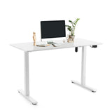 Elektrisch höhenverstellbarer Schreibtisch Worktime in Weiß mit Maßen 120 x 60 cm von hjh OFFICE