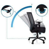 Verstellmechanismen für Rückenlehne und Sitzhöhe des Drehstuhls XXL EXTENDER von hjh OFFICE