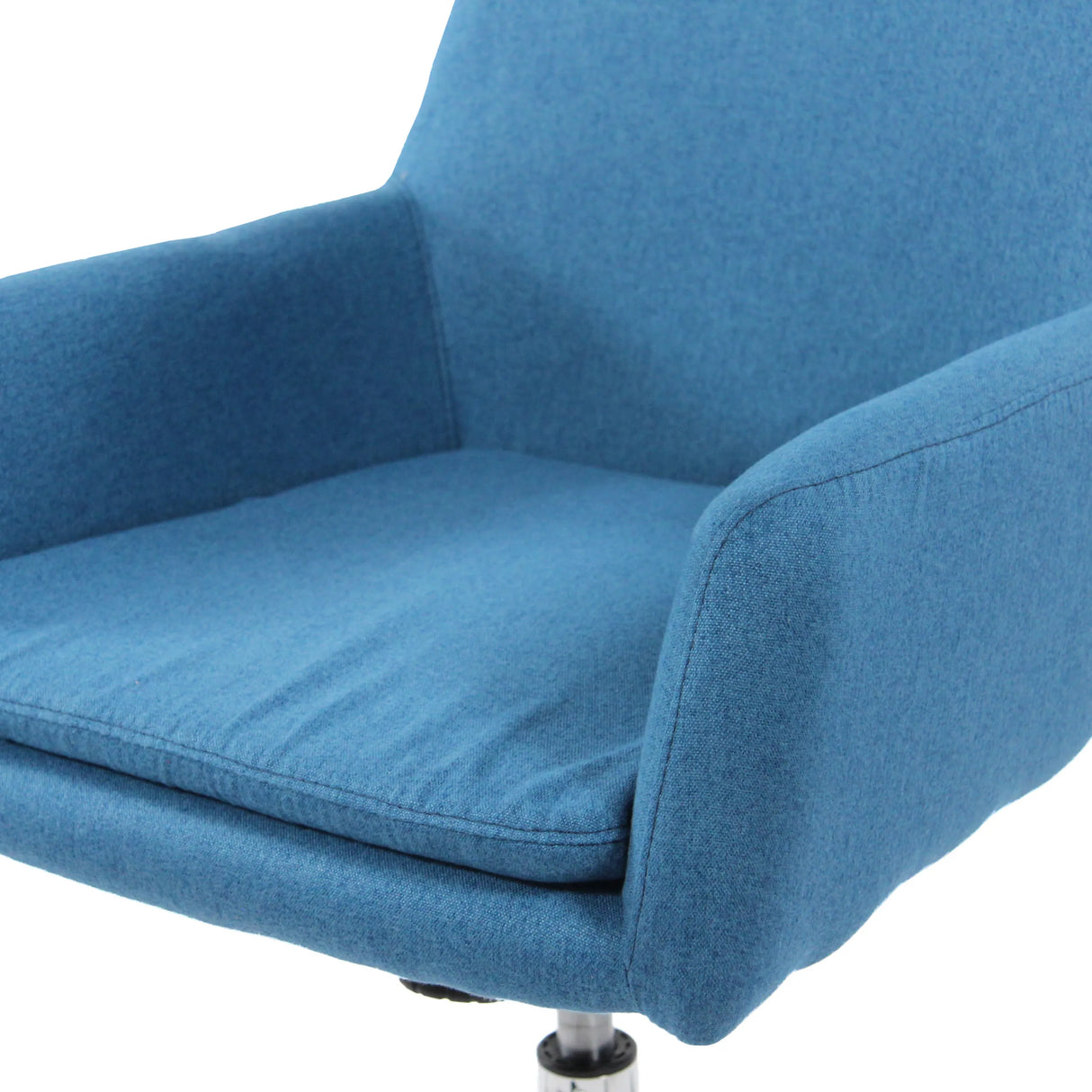 Blaue Polsterung und Armlehne des Home-Office-Bürostuhls SHAKE 400 von hjh OFFICE