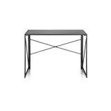 Schwarzer Klappschreibtisch EASY UP MULTI mit einer X-Strebe zur Stabilisierung von hjh OFFICE – 360-Grad-Ansicht (Frontansicht 0°)