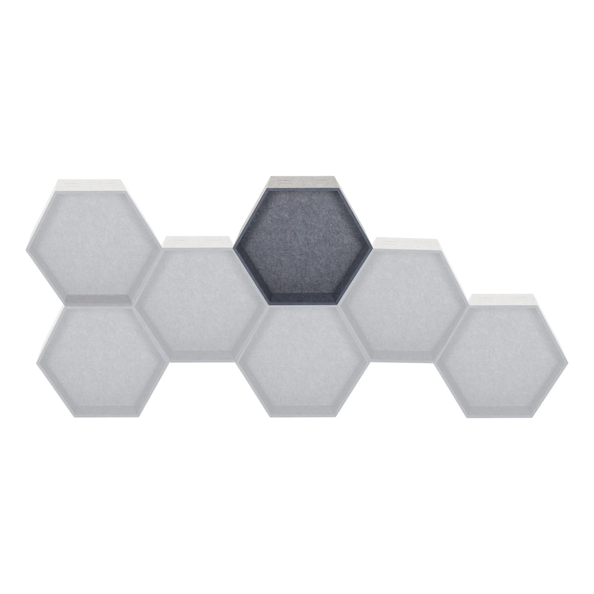 Graue hexagonale Trennwände FLEXMIUT STORE B in Wabenform als modulares System von hjh OFFICE