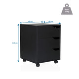Maßzeichnung des Rollcontainers ORGANISER I mit 40 × 40 × 52,5 cm und maximal 10 kg Belastung von hjh OFFICE