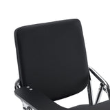 Schwarze Rückenlehne und Armlehne des Klappstuhls Esto T mit Gestell aus Chrom von hjh OFFICE
