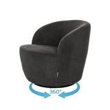 360-Grad-Drehfunktion des grauen Loungesessels BRAMWICH von hjh LIVING