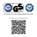 TÜV SÜD GS geprüfte Sicherheit Sicherheit geprüft Produktion überwacht TÜV SÜD tuvsud.com/ps-zert hjh OFFICE GmbH - 652312 ERGOHUMAN ULTRA G GEN2 QR-CODE FOR "Z1A 105669 0004 Rev. 00"