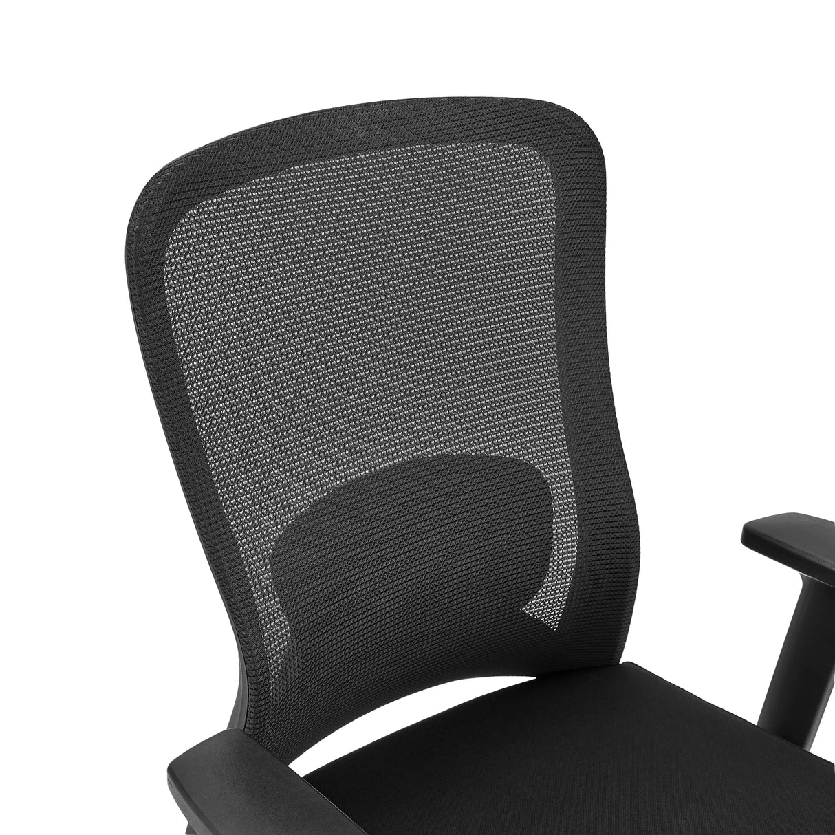 Atmungsaktive Netzrückenlehne des Arbeitsstuhls Top Work 44 in Schwarz von hjh OFFICE
