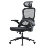 Schwarzer Profi-Bürostuhl MC102C-M101 mit Netzrückenlehne, Kopfstütze und Armlehnen von Sihoo