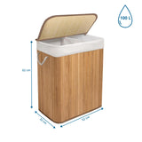 Maßzeichnung des Wäschekorbs FALSTER XL B mit 62 x 52 x 32 cm und 100 L Fassungsvermögen von hjh LIVING