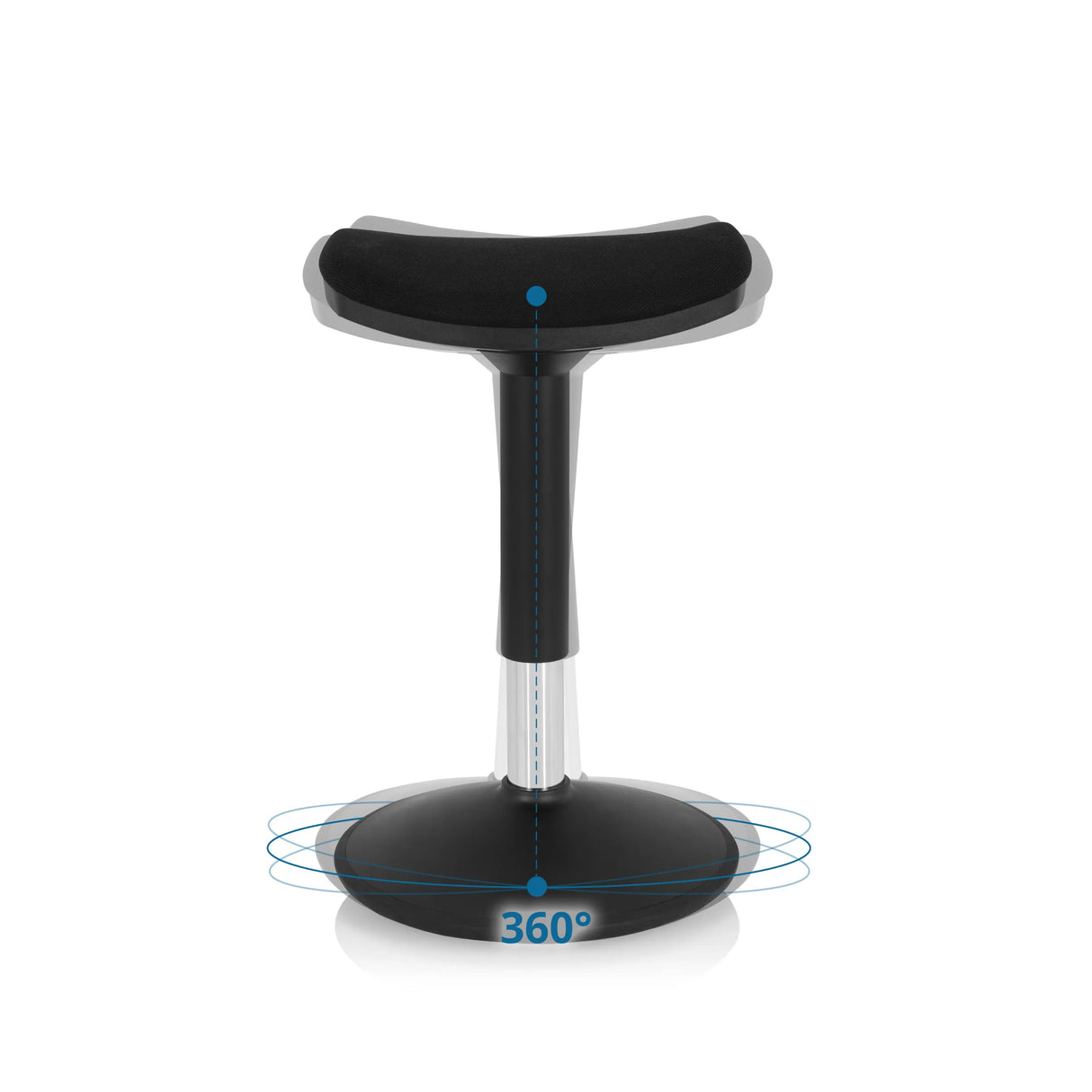 360-Grad-Drehfunktion der Stehhilfe BALANCE SIT I B in Schwarz von hjh OFFICE