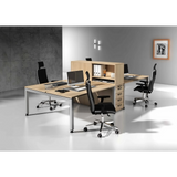 Standcontainer SIGNA SCA1 in Eiche mit drei Schubladen als Teil einer Schreibtischgruppe von hjh OFFICE PRO
