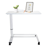 Weißer Stehschreibtisch STAND II mit Rollen und einer Tischplatte von hjh OFFICE