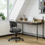 Grauer Home-Office-Bürostuhl SITMOTION B mit dunklem Gestell und Rollen von hjh OFFICE