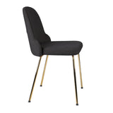 Vierfußstuhl BELLA GOLD S in Schwarz mit goldfarbenen Metallbeinen von Grospol