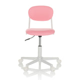 Rosa Kinderdrehstuhl KIDDY BASE I mit Fußkreuz und fünf Rollen von hjh OFFICE – 360-Grad-Ansicht (Frontansicht 0°)